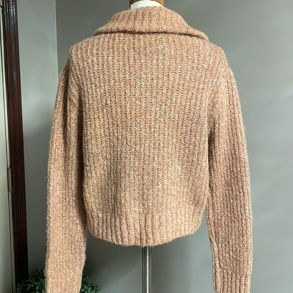Sincerely Jules women’s wool blend collared turtleneck crop sweater half zip SM - Picture 6 of 11
